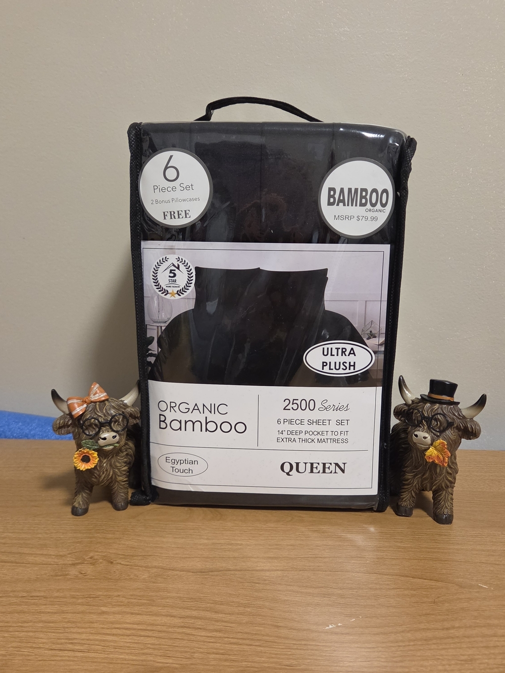 Bamboo Queen Sheet Set - Black